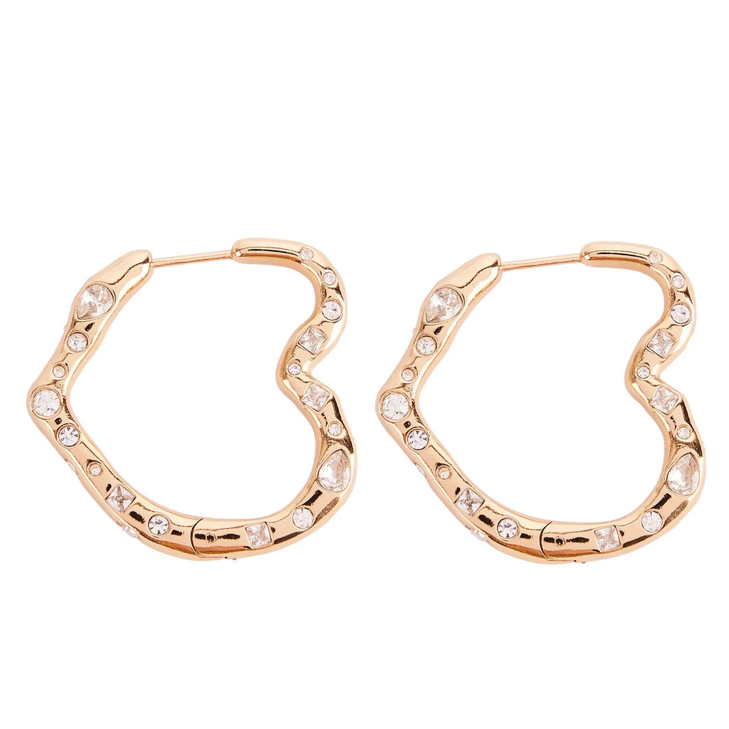 Eros Heart Hoop Earrings