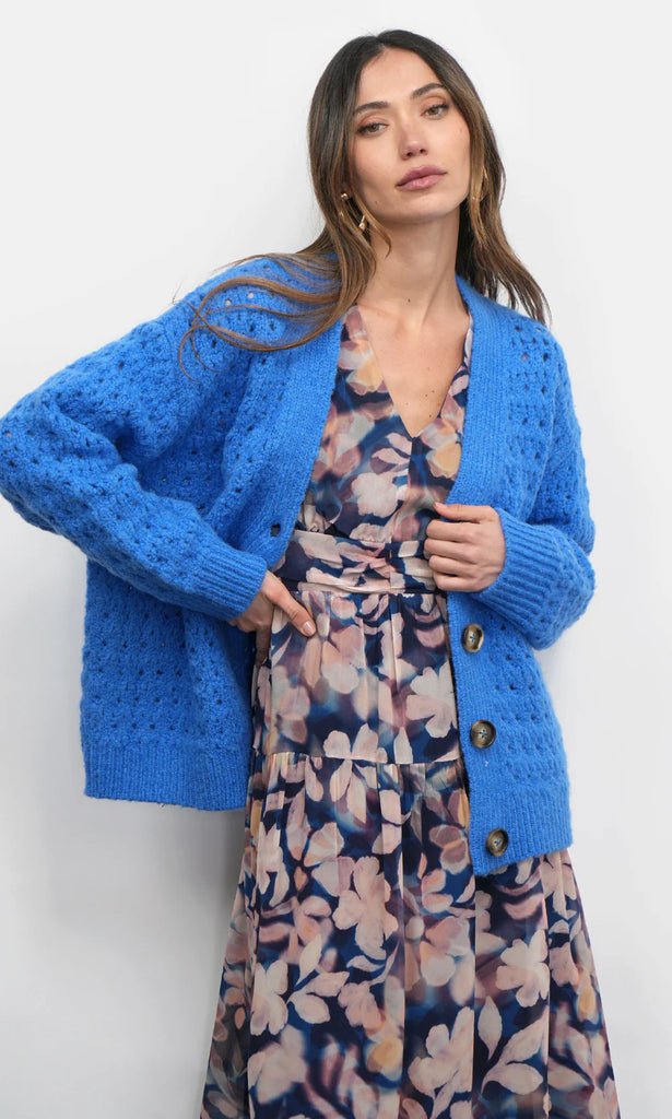 Hudson Oversized Crochet Knit Cardigan