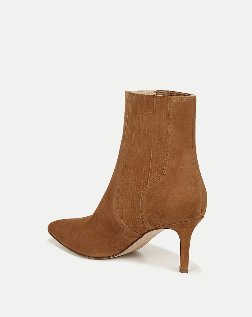 Lisa Suede Mid-Heel Bootie