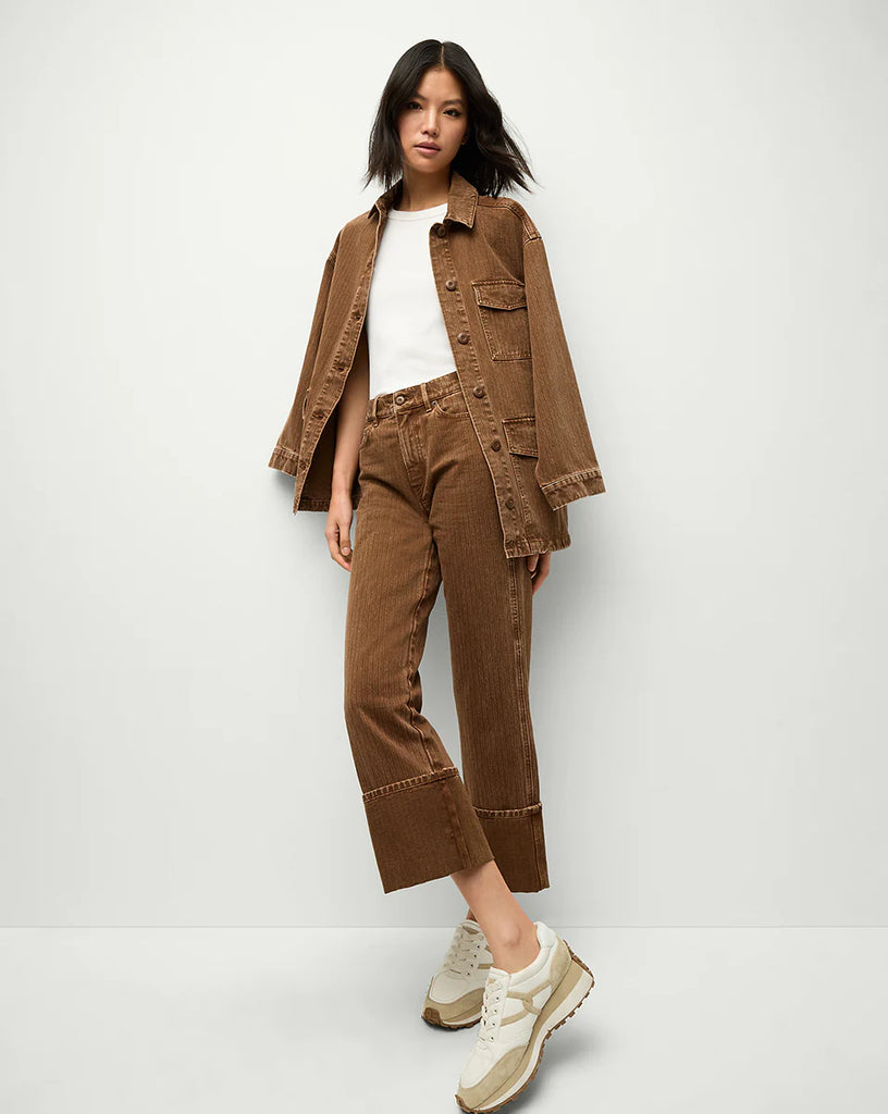 Dylan Cuffed Straight-Leg Pant