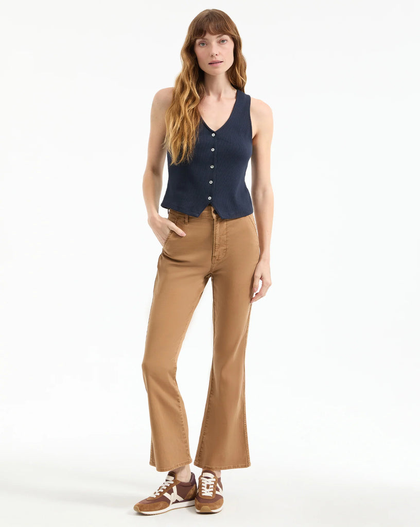 Hoorne Button-Down Tank Top