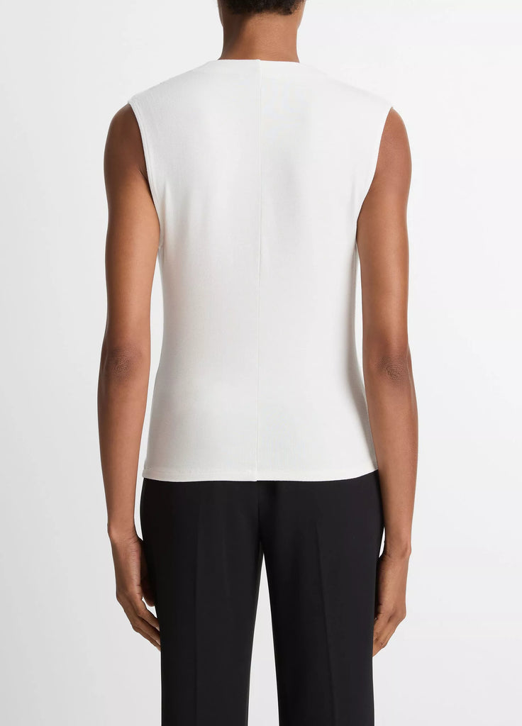 Jersey Draped Cowl-Neck Top