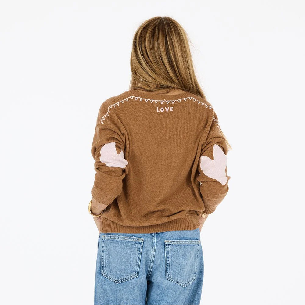 Deep V Neck Love Sweater