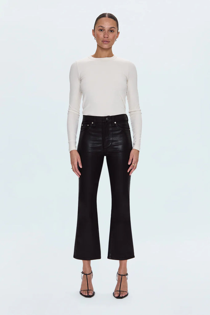 Lennon High Rise Crop Boot Pant Coated Mocha