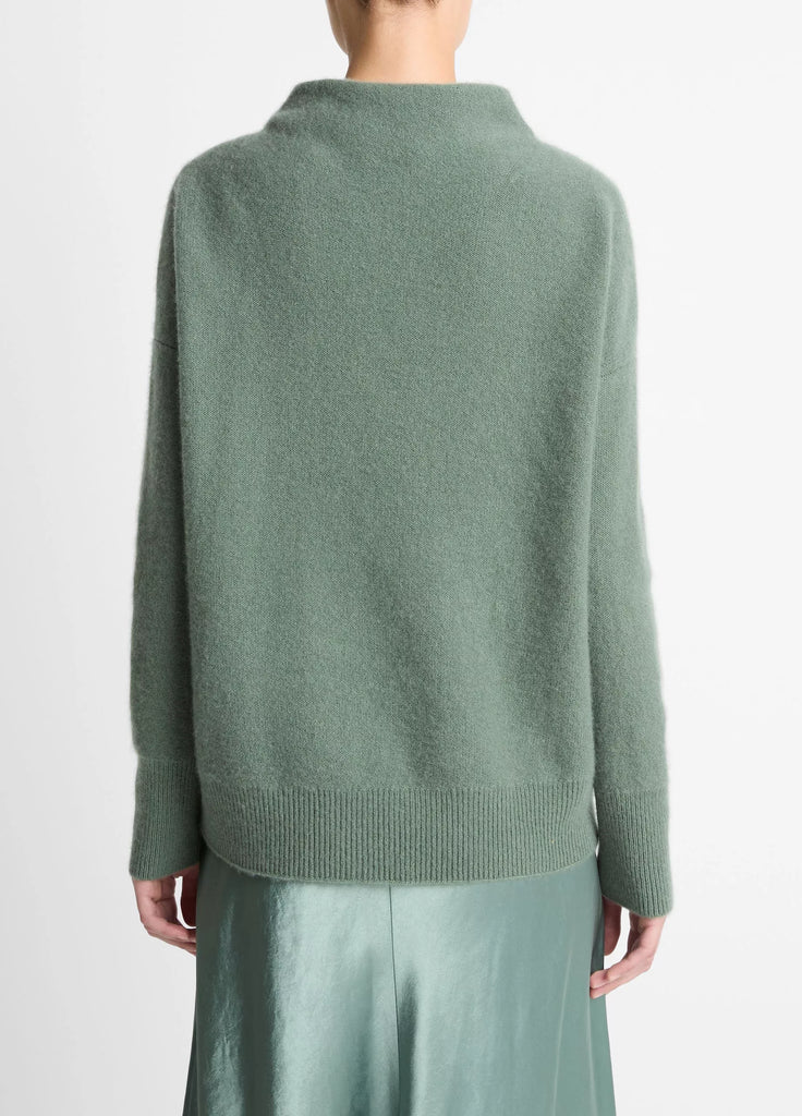 Plush Cashmere Funnel-Neck Sweater