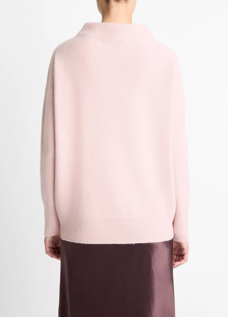 Plush Cashmere Funnel-Neck Sweater