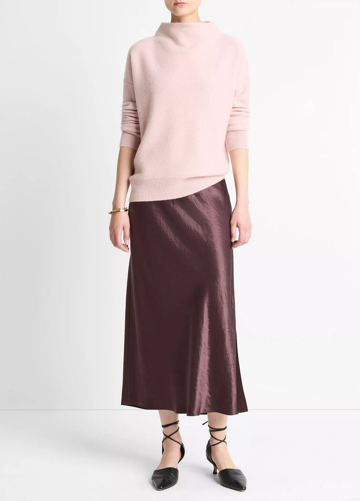 Plush Cashmere Funnel-Neck Sweater