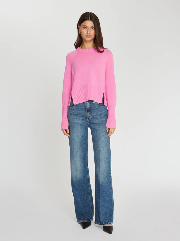 Raglan Crew W/ Side Slits