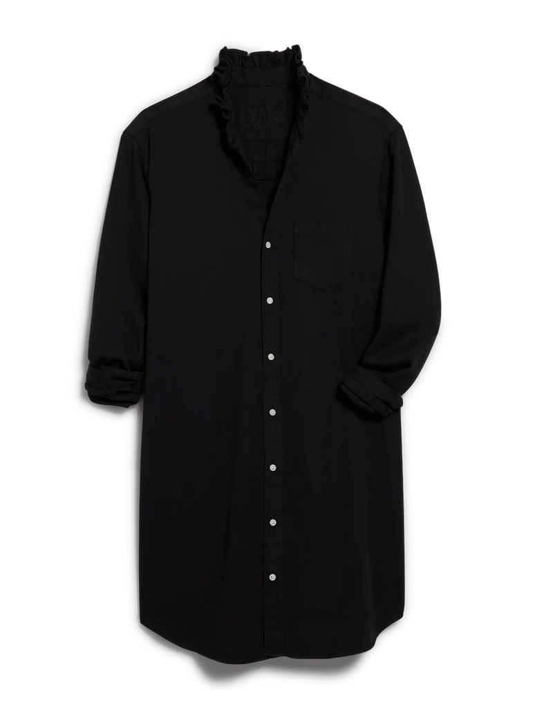 MARY RUFFLE Ruffle Collar Shirtdress