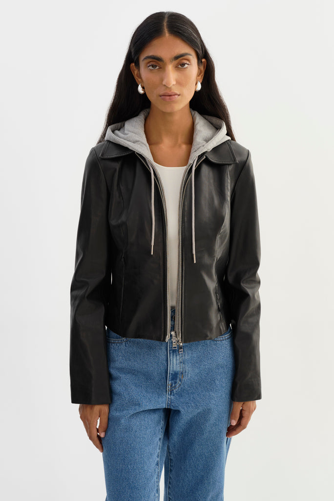 Sally Leather Biker Jacket