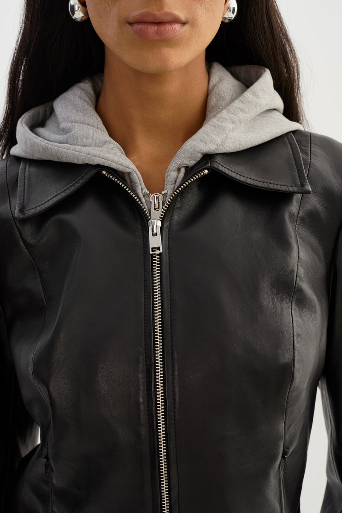 Sally Leather Biker Jacket