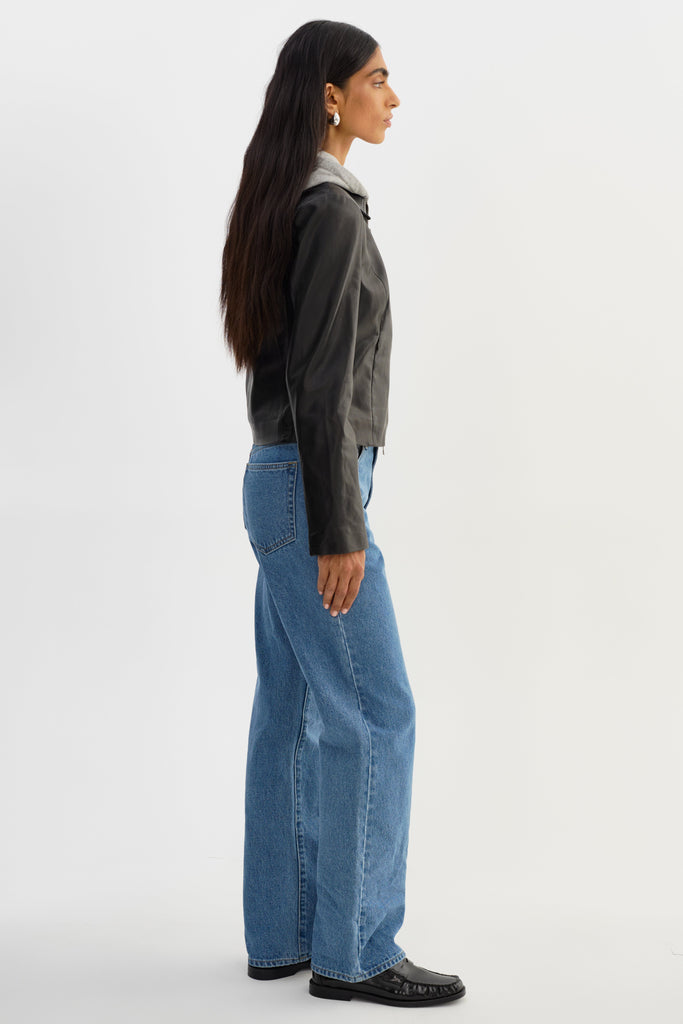 Sally Leather Biker Jacket