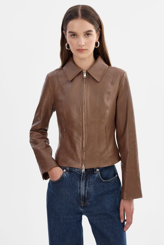 Sally Leather Biker Jacket