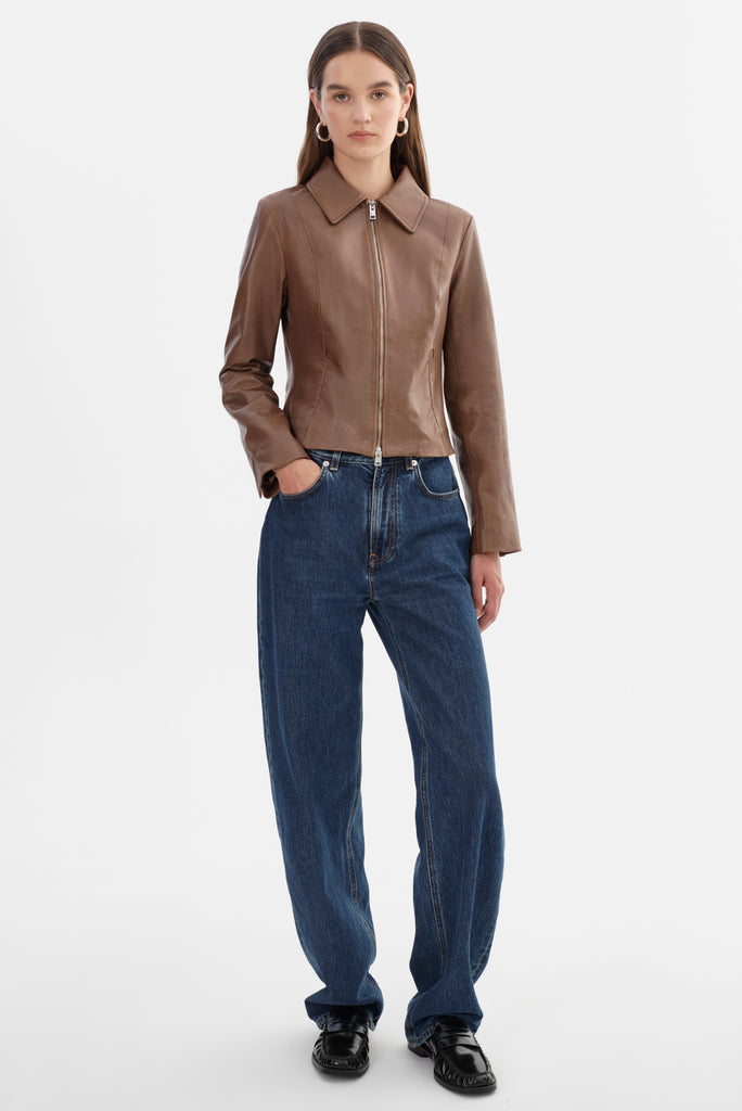 Sally Leather Biker Jacket