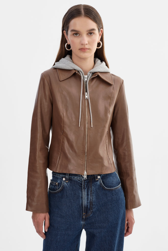 Sally Leather Biker Jacket