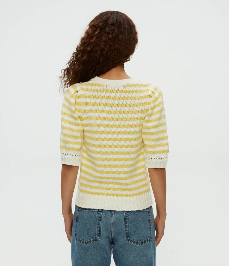 Rosanna Striped Puff Sleeve Sweater