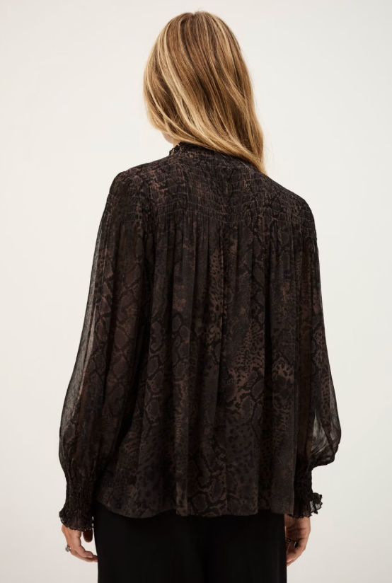 SHAMY Stand-up collar blouse