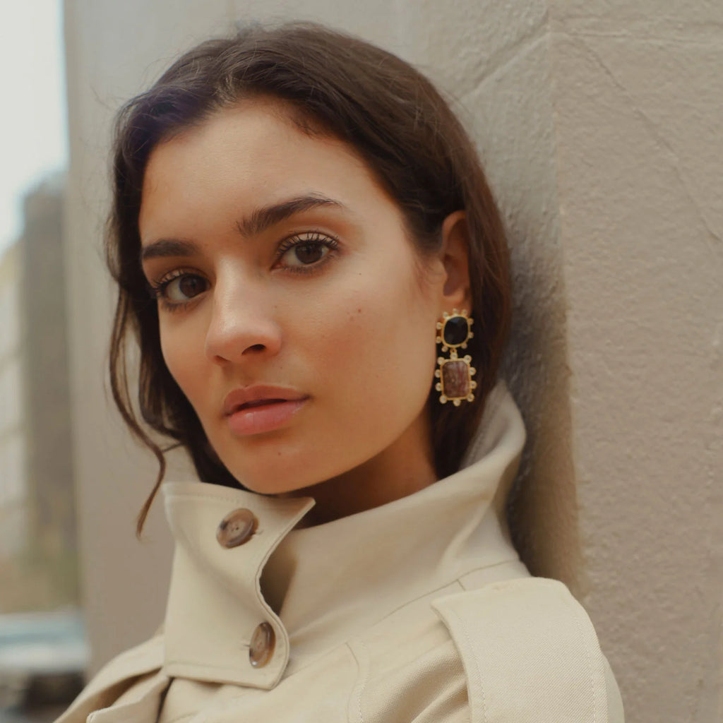 Fulton Double Drop Earrings