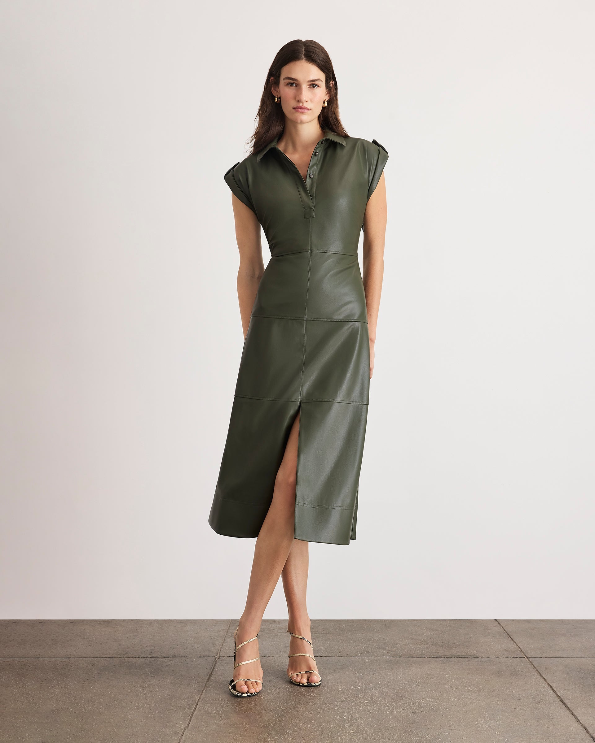 short halter godet dress Wendy Skirt Mini primary-color-brown