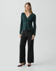 Wide-Leg Pull-On Pant in Admiral Crepe