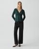 Wide-Leg Pull-On Pant in Admiral Crepe