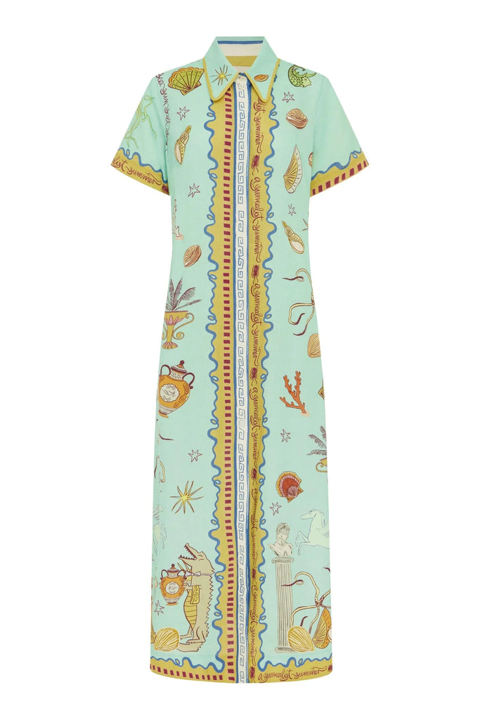 Surrealist Summer Shirt Dress