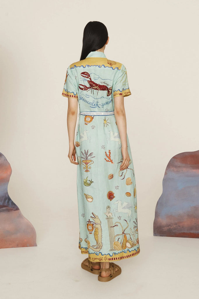 Surrealist Summer Shirt Dress