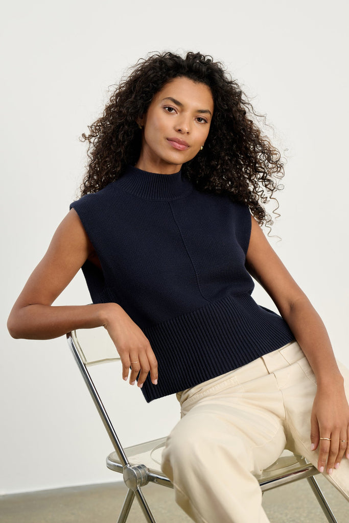 Electra Cotton Cashmere Sweater Vest
