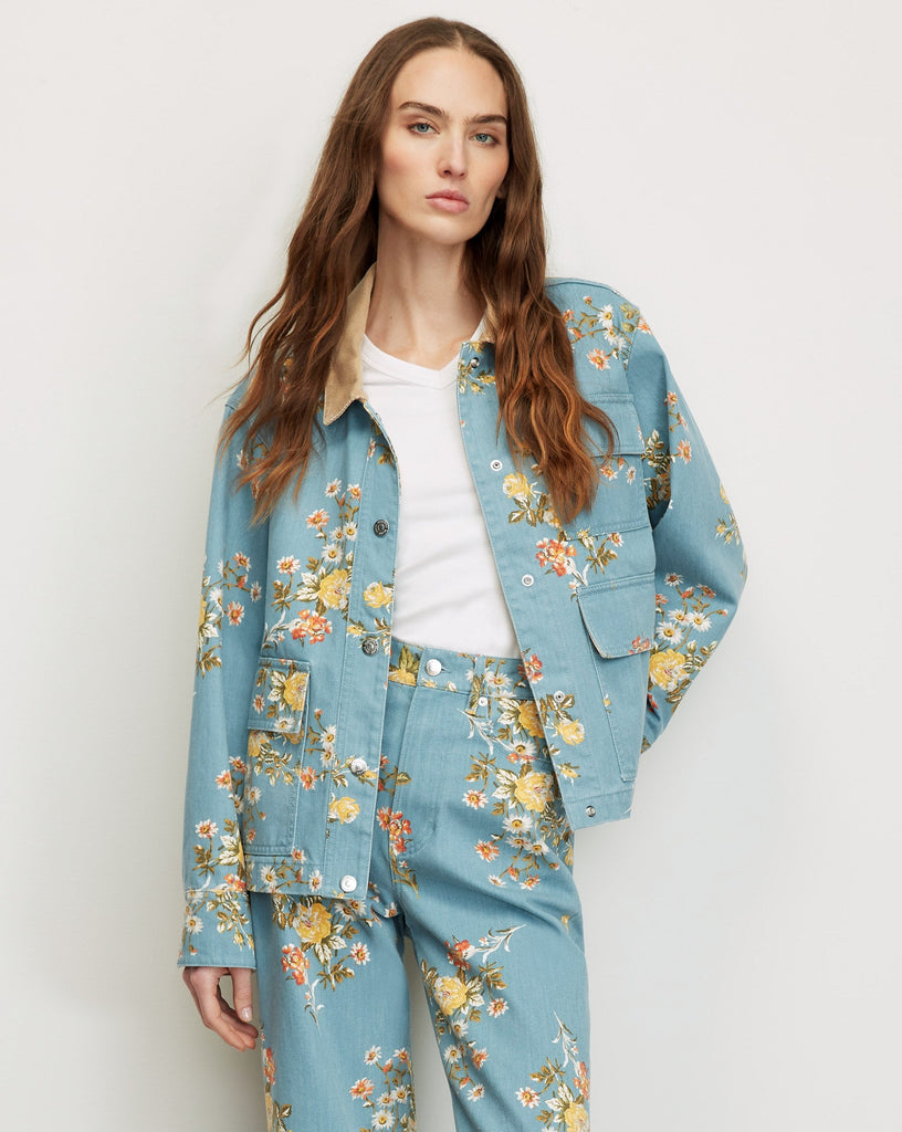 Leighton Floral Denim Jacket | Rebecca & Co