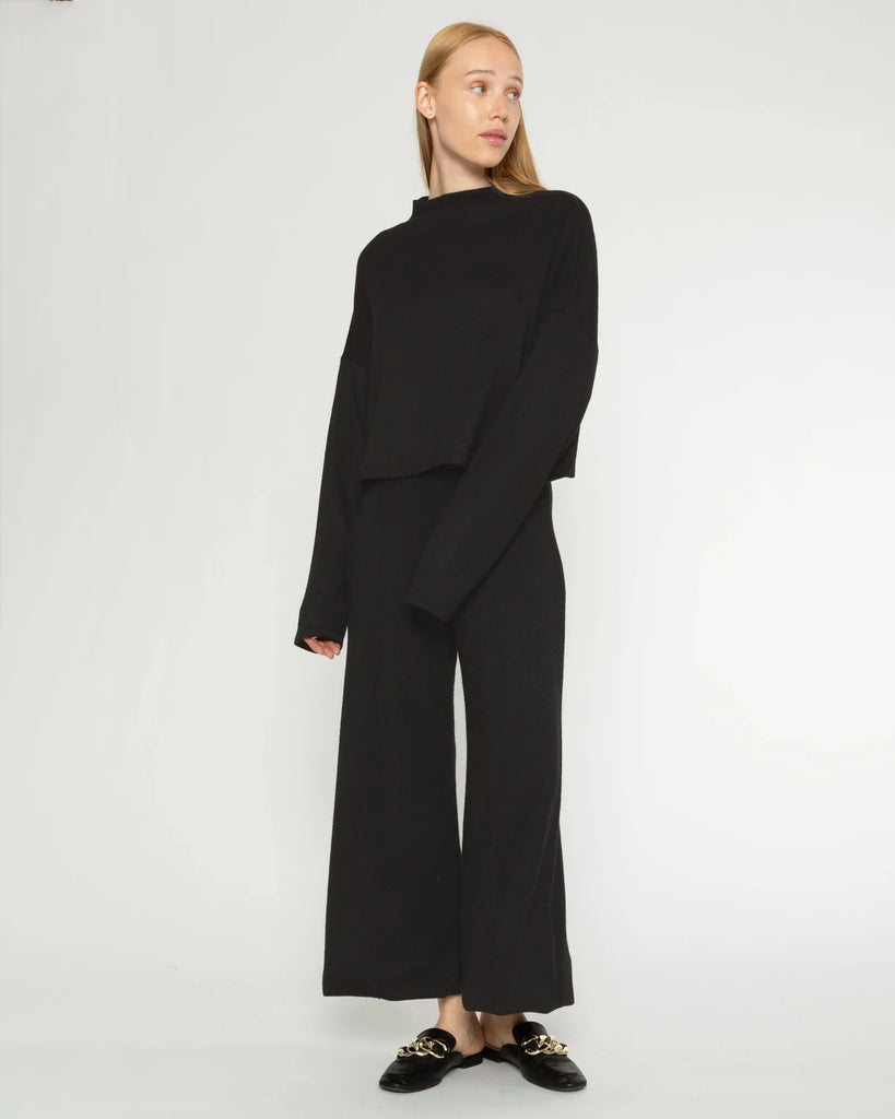 Sweater Knit Wide Leg Pant