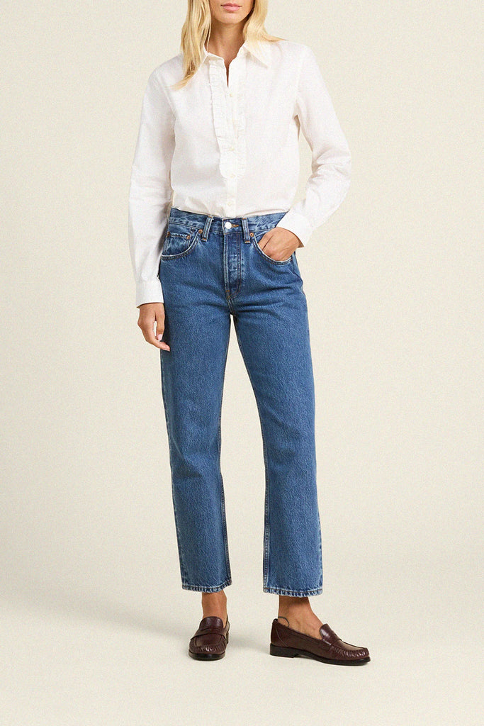 Ava Shirt White Cotton Popplin