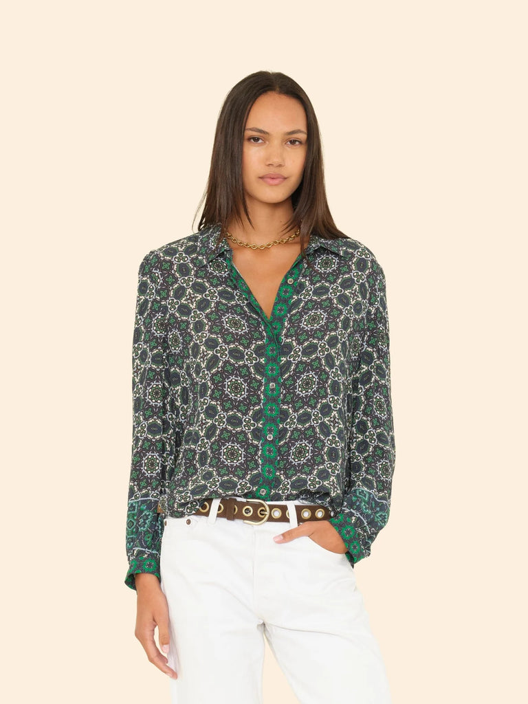 Navy Tile Gaby Shirt